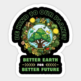 Better Earth For Better Future-Earth Day April 22 2024 Sticker